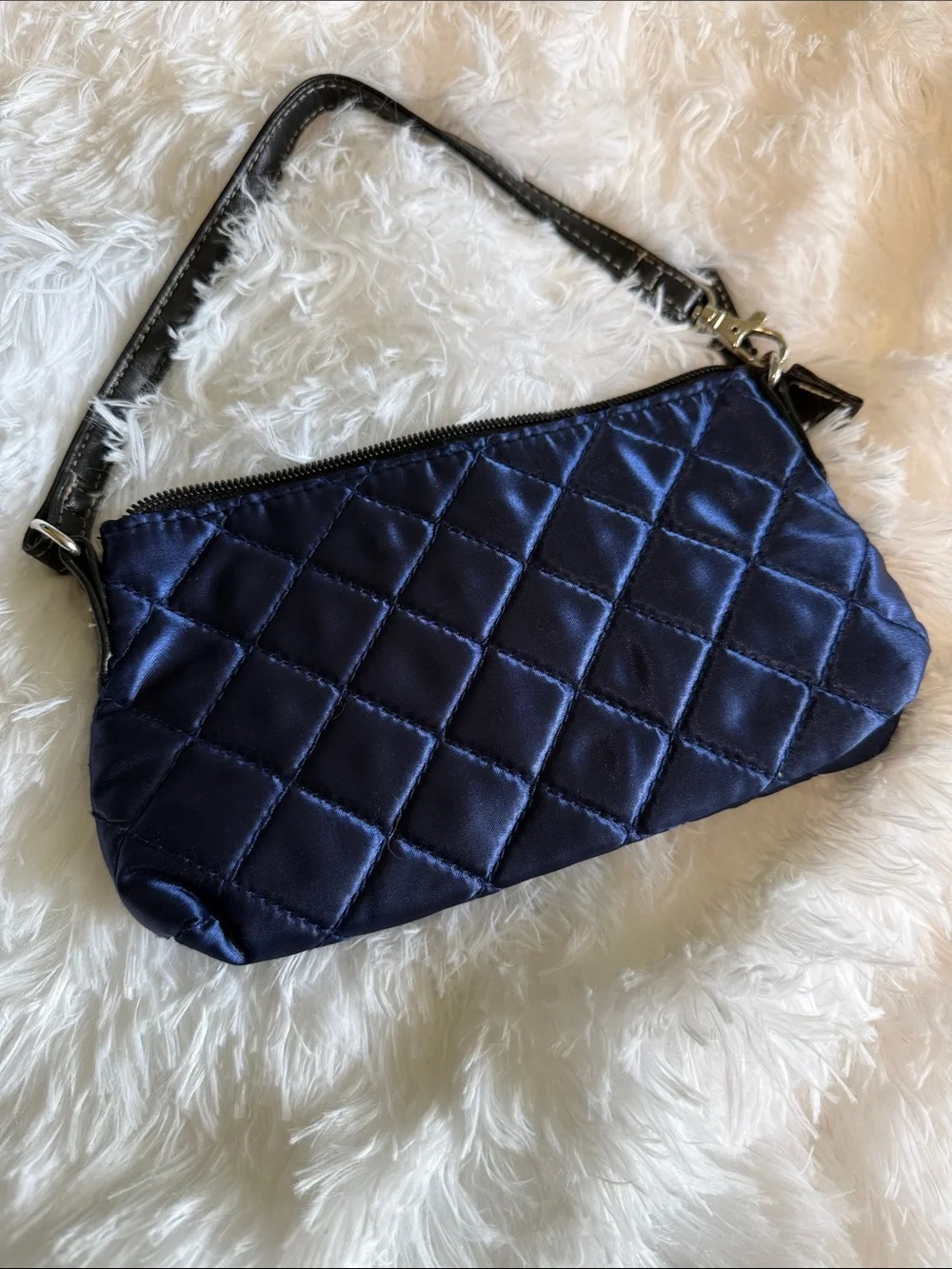 Milwaukee Brewer Quilted Navy Wristlet Clutch with Embroidered Patch